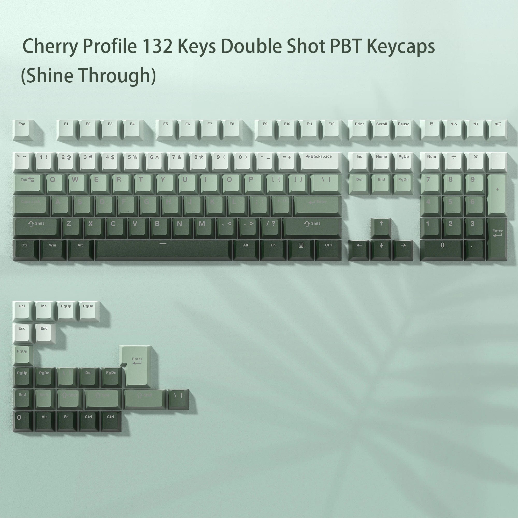 168 Keys Double Shot PBT Keycap Custom Keycap Cherry Profile Keyboard Keycaps for Cherry Gateron MX Switches Gaming Keyboard