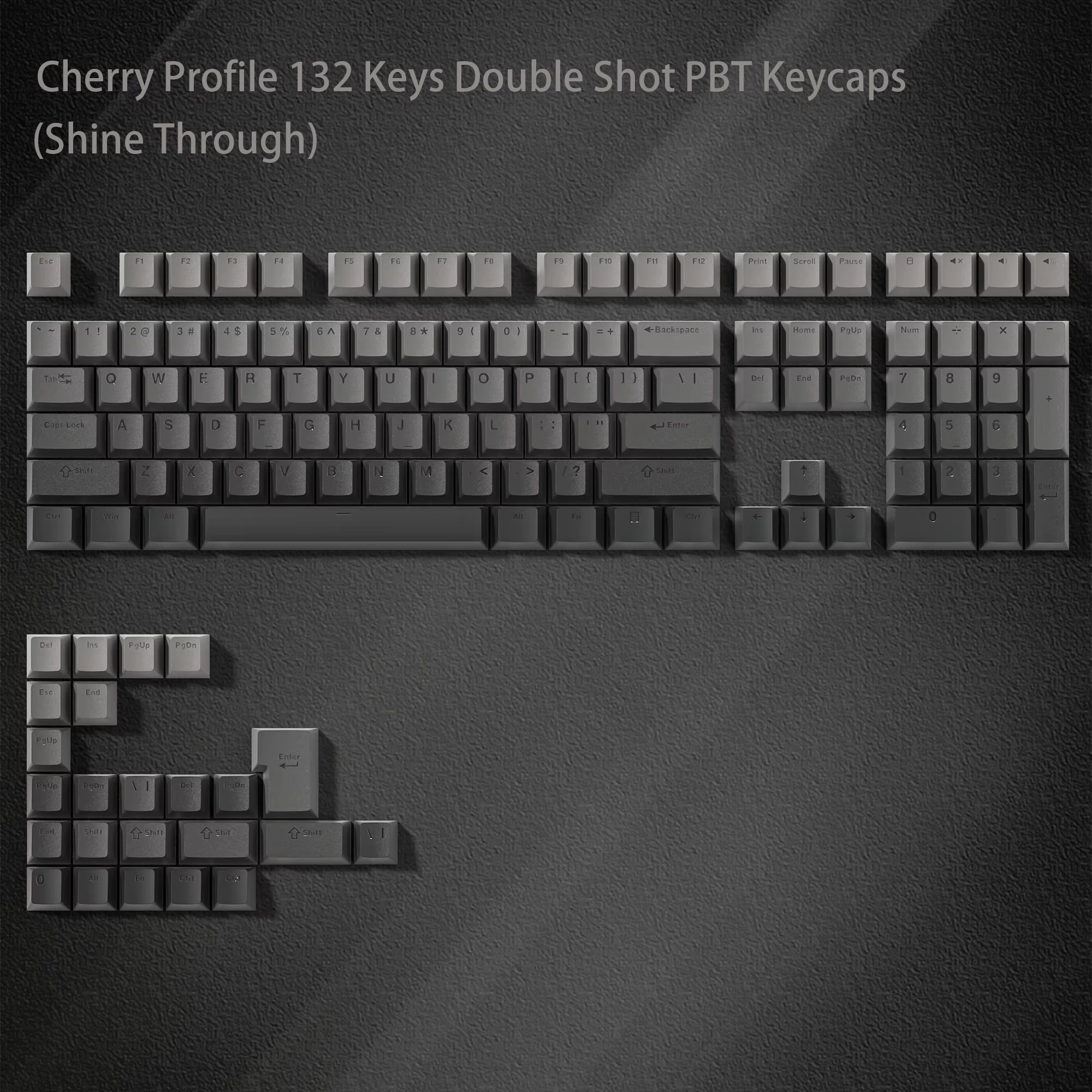 168 Keys Double Shot PBT Keycap Custom Keycap Cherry Profile Keyboard Keycaps for Cherry Gateron MX Switches Gaming Keyboard